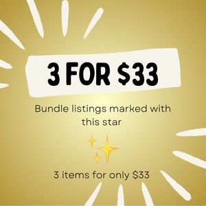 3/$33 Bundle Listing Marked with ‘✨’